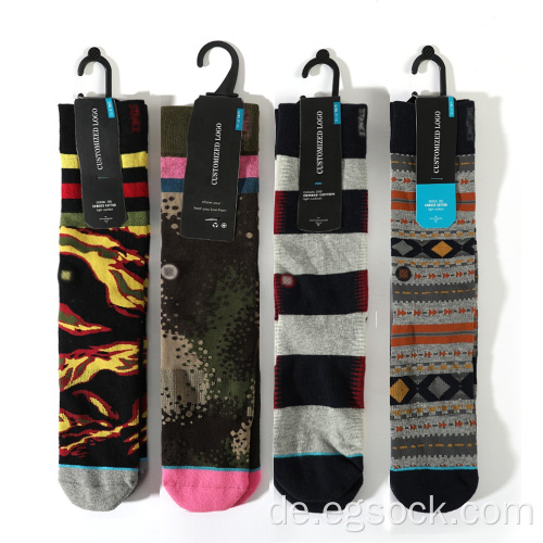 Robuste Anti-Schrumpf-Strick-Jacquard-Design-Socken